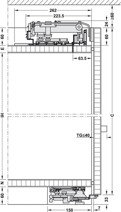 Finetta Flatfront M 50 F Fb Do 2 Skrzydel Szer 1931 2330mm Hafele 406 11 286 Okucia Shop Pl