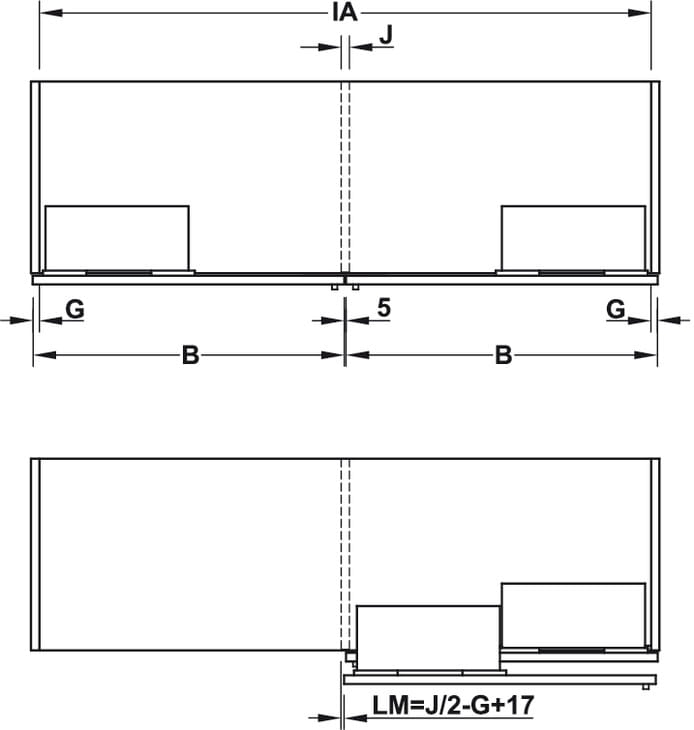 Finetta Flatfront M 50 F Fb Do 2 Skrzydel Szer 1931 2330mm Hafele 406 11 286 Okucia Shop Pl