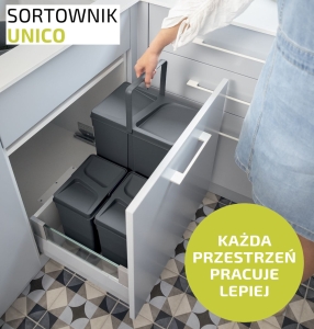 Sortownik UNICO do szafki 800mm 2x7L + 2x15L HÄFELE 50357312