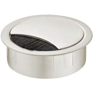 Przelotka kablowa, średnica 67 mm znal, z blokadą pokrywy, wysokość 21 mm, chromowany, matowy, średnica otworu: 60 mm Häfele 63131412