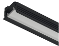 Profil wpuszczany LED, Profil Häfele Loox5 1106 do taśm LED 5 mm Aluminium, asymetryczny rozsył światła, eloksalowana na czarno, 3000 mm HÄFELE 83395729
