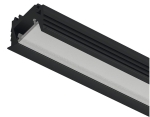 Profil wpuszczany LED, Profil Häfele Loox5 1106 do taśm LED 5 mm Aluminium, asymetryczny rozsył światła, eloksalowana na czarno, 3000 mm HÄFELE 83395729