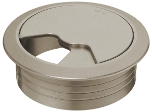 Przelotka kablowa, 71 mm Tworzywo sztuczne, z obrotowym segmentem w pokrywie, kolor stali nierdzewnej, średnica otworu: 60 mm Häfele 63121002