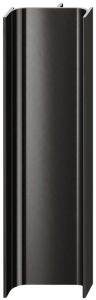 Listwa uchwytowa pionowa C, długość 2500mm, ALUMINIUM, kCZARNY RAL 9005 HÄFELE 12637312