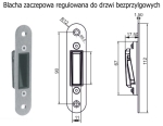Blacha zaczepowa regulowana D-Twin do drzwi bezprzylgowych MOSIĄDZ PATYNA Häfele 91138181