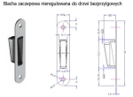 Blacha zaczepowa nieregulowana do drzwi bezprzylgowych CHROM POLEROWANY Häfele 91139998