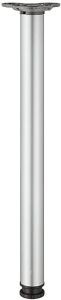 Noga do stołu OKRĄGŁA fi=60 mm, h=710 mm, STAL kBIAŁE ALUMINIUM RAL 9006 HÄFELE 63557972