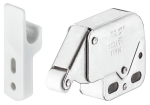 Zatrzask sprężynowy Mini-Latch STAL NIKIEL z BIAŁYM zaczepem HÄFELE 24554701