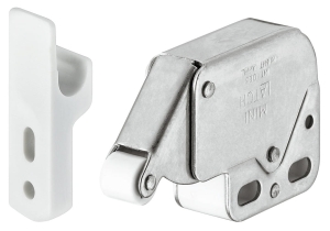 Zatrzask sprężynowy Mini-Latch STAL NIERDZEWNA z BIAŁYM zaczepem HÄFELE 24554707