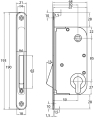 Zamek magnetyczny B-One "NA WKŁADKĘ" CHROM SATYNA Häfele 911.22.495