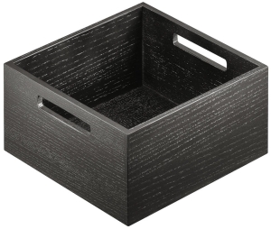 Box 2, przegrody do szuflad, drewniany 236x236x110mm JESION CZARNY BEJCOWANY HÄFELE 55031361 *