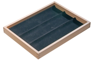 Wkład na biżuterię z 3 wgłębieniam, lite drewno, 300 x 227 x 32mm HÄFELE 81108301