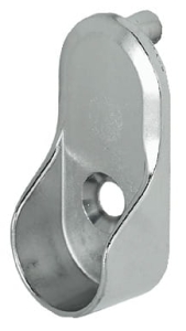 Uchwyt drążka ubraniowego owalnego, do drążka ubraniowego OVA 30 x 15 mm znal niklowany, z 1 otworem na wkręt, z czopem (średnica 5 mm)  HÄFELE 80333725