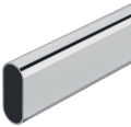 Drążek do szafy, OVA 30 x 15 mm stal, spawana, chromowana, grubość materiału: 0,8 mm, długość: 2500 mm CHROM HÄFELE 80103222