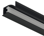 Profil wpuszczany LED, Profil Häfele Loox5 1107 do taśm LED 5 mm Aluminium, asymetryczny rozsył światła, eloksalowana na czarno, 3000 mm HÄFELE 83395731