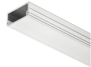 Profil nawierzchniowy LED, Profil Häfele Loox 2190 do taśm LED 10 mm aluminium, eloksalowany na srebrno, osłona rozpraszająca: biały opalizowany, 2500 mm HÄFELE 83372981