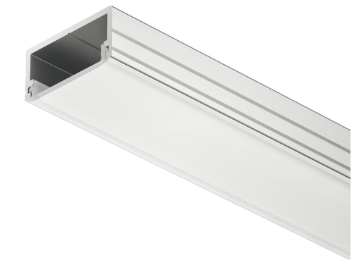 Profil nawierzchniowy LED, Profil Häfele Loox 2190 do taśm LED 10 mm aluminium, eloksalowany na srebrno, osłona rozpraszająca: biały opalizowany, 2500 mm HÄFELE 83372981