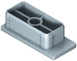 Stopka do kolumny 60 x 30 mm z gwintem M10, do mocowania śruby mocującej na dole HÄFELE 77016294