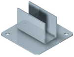 Podstawa kolumny, do kolumny do regału 60 x 30 mm, BIAŁE ALUMINIUM RAL 9006  HÄFELE 77016295
