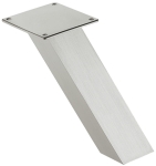 Konsola barowa, pochyła, kwadratowa, h=170 mm, aluminium, w kolorze nierdzewnej HÄFELE 50521031
