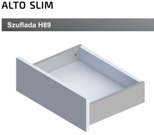 Boki H=89mm ALTO SLIM 550mm, kolor BIAŁY HÄFELE 55246746