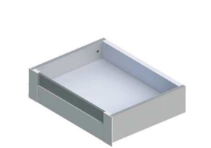 Aluminiowy front wewnętrzny do podwyższenia szklanego H=89mm, ALTO SLIM 1100mm, kolor BIAŁY HÄFELE 55250711
