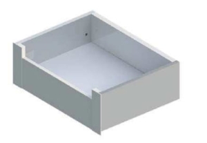 Aluminiowy front wewnętrzny  H=121mm, ALTO SLIM 1100mm, kolor BIAŁY HÄFELE 55250701