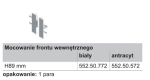 Mocowania frontu wewnętrznego ALTO SLIM H=121mm, kolor BIAŁY HÄFELE 55250772