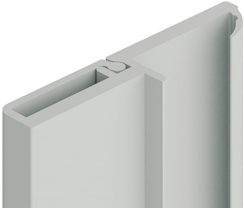 Listwa przymykowa, zakryte wkręty, 32 x 6 mm, jasny szary, zbliżony do RAL 7035 Häfele 239.93.564