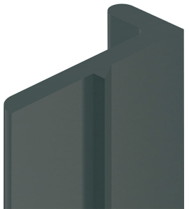 Listwa przymykowa, do przykręcania, 25 x 4,8 mm, szarobrązowy, zbliżony do RAL 8019  Häfele 23992185