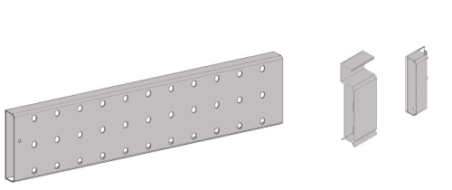 MATRIX S podwyższenie boków stalowe 270mm, k.SZARY - 2 sztuki + komplet mocowań HÄFELE 552.59.606