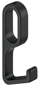 Haczyk do zawieszania,aluminium, do drążka ubraniowego OVA 30 x 14 mm eloksalowana na czarno  HÄFELE 80370390