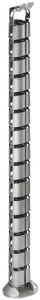 Prowadzenie kabli pionowe do wysokości stołu 1280mm, kolor SREBRNY Häfele 63101910