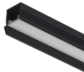 Profil wpuszczany LED, Profil Häfele Loox5 1105 do taśm LED 8 mm Aluminium, asymetryczny rozsył światła, eloksalowana na czarno, 3000 mm HÄFELE 83395727