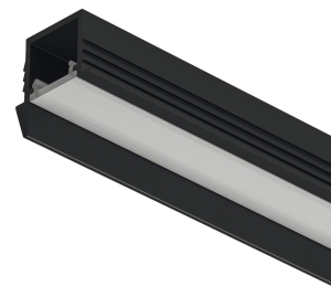 Profil wpuszczany LED, Profil Häfele Loox5 1105 do taśm LED 8 mm Aluminium, asymetryczny rozsył światła, eloksalowana na czarno, 3000 mm HÄFELE 83395727