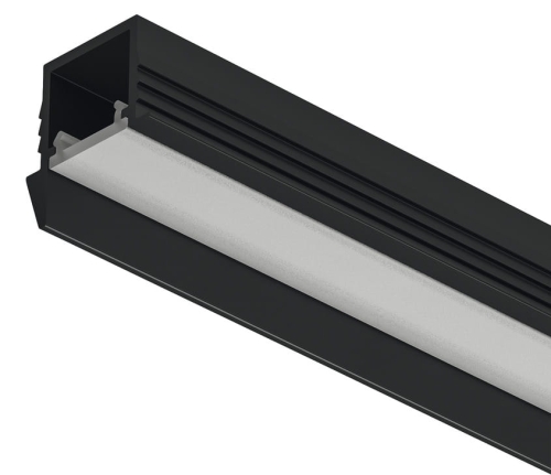Profil wpuszczany LED, Profil Häfele Loox5 1105 do taśm LED 8 mm Aluminium, asymetryczny rozsył światła, eloksalowana na czarno, 3000 mm HÄFELE 83395727