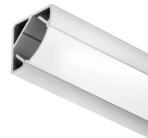 Profil narożny, Profil Häfele Loox 2195 do taśm LED 10 mm aluminium, eloksalowany na srebrno, osłona rozpraszająca: biały opalizowany, 2500 mm HÄFELE 83372987