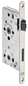 Zamek mechaniczny Startec A=55 mm  "DO WC" PRAWE DIN, z cichym językiem, STAL NIERDZEWNA Häfele 91133051