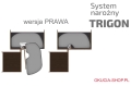 Półka narożna TRIGON 450mm PRAWA k.olor ANTRACYT HÄFELE 54159445