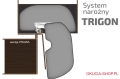 Półka narożna TRIGON 450mm PRAWA k.olor ANTRACYT HÄFELE 54159445