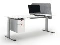 Stelaż do stołów, zestaw kompletny Häfele Officys TE651, białe aluminium, RAL 9006, wymiar A: 1000 mm, wymiar B: 600 mm Häfele 633.50.202