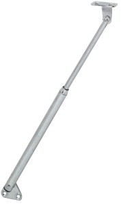Podpórka do klap, Firmatop, do klap drewnianych, z blokadą bez siły hamowania, kąt otwarcia 75°, wymiar A: 150 mm, ocynkowany, długość: 130 mm, mosiądz chromowany HÄFELE 37358919