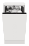 Zmywarka do zabudowy Häfele Assedo DIS13S45a, dla szerokości korpusu: 450 mm w pełni zintegrowany panel sterowania, Aqua Stop, automatyczne otwieranie drzwi, połowa załadunku, 10 nakryć