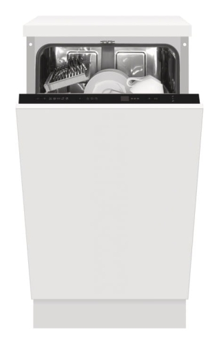 Zmywarka do zabudowy Häfele Assedo DIS13S45a, dla szerokości korpusu: 450 mm w pełni zintegrowany panel sterowania, Aqua Stop, automatyczne otwieranie drzwi, połowa załadunku, 10 nakryć
