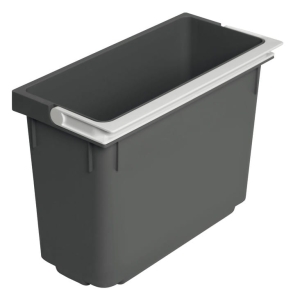 Wiaderko zapasowe, 9 l, Häfele tworzywo sztuczne, antracytowe, wymiary szer. x gł. x wys.: 164 x 336 x 250 mm HÄFELE 50190401