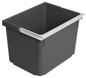 Wiaderko zapasowe, 16 l, Häfele tworzywo sztuczne, antracytowe, wymiary szer. x gł. x wys.: 265 x 336 x 250 mm HÄFELE 50190408
