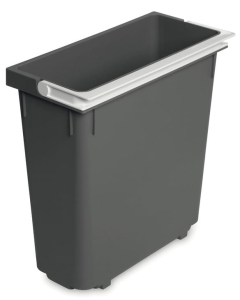Wiaderko zapasowe, 13 l, Häfele tworzywo sztuczne, antracytowe, wymiary dł. x szer. x wys.: 164 x 336 x 350 mm HÄFELE 50190405