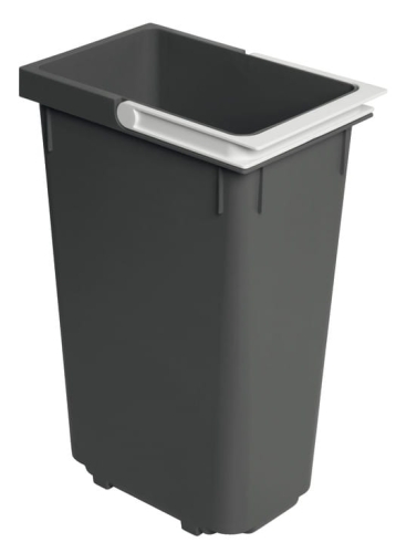 Wiaderko zapasowe, 12 l, Häfele tworzywo sztuczne, antracytowe, wymiary szer. x gł. x wys.: 168 x 265 x 395 mm HÄFELE 50190404