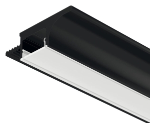 Profil wieńcowy/uchwytowy 3101 do taśm LED, aluminium, 2500 mm, grubość dna: 19 mm, profil: anodowany na czarno HÄFELE 83302686