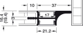 Profil wieńcowy/uchwytowy 3102 do taśm LED 10 mm aluminium, eloksalowany na srebrno, długość: 2500 mm, grubość spodu: 16 mm HÄFELE 83302691
